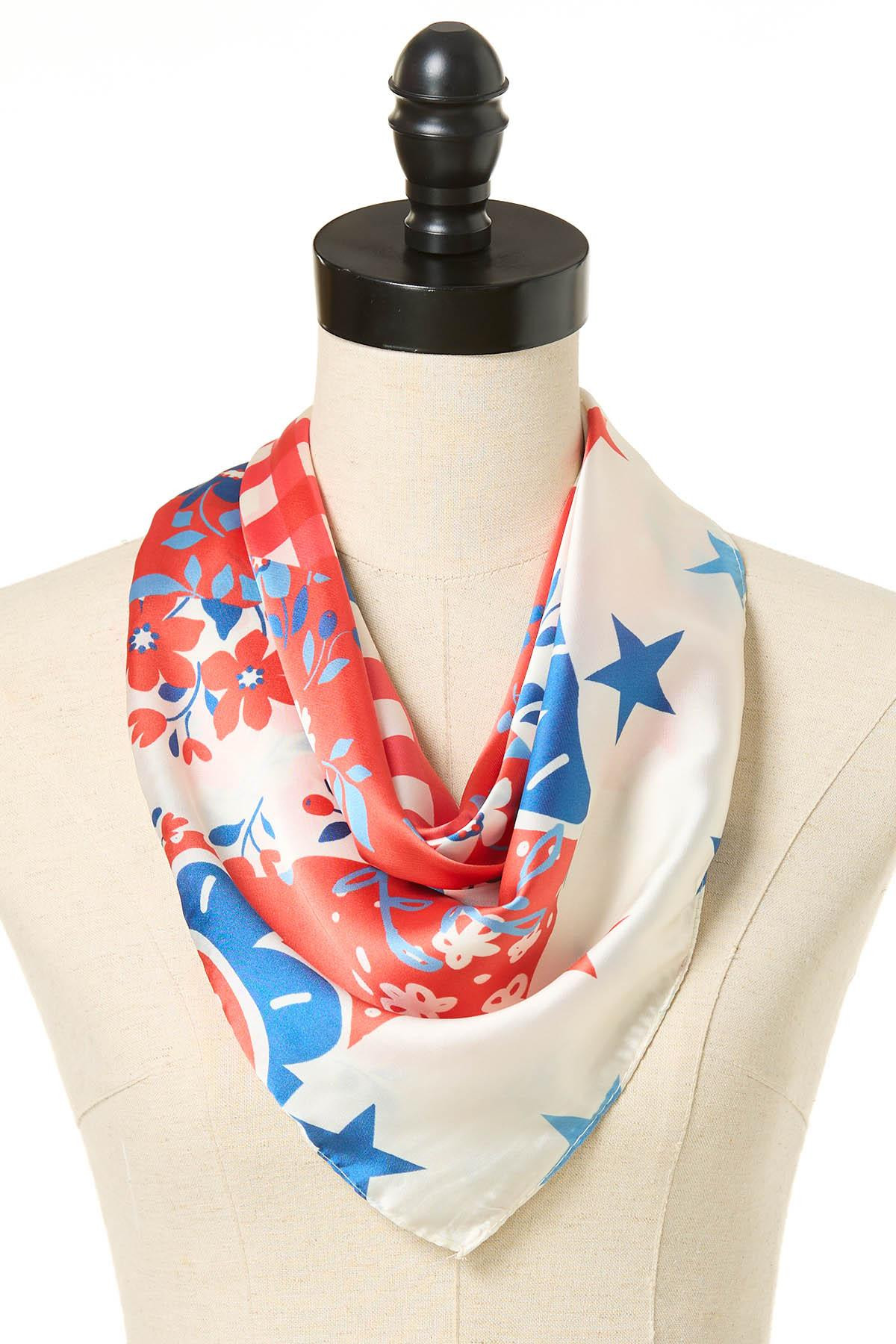 Americana Paisley Satin Square Scarf Set | Cato Fashions