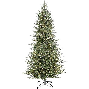 Puleo International 9 Foot Pre-Lit Slim Balsam Fir Artificial Christmas Tree with 800 Clear Light... | Amazon (US)
