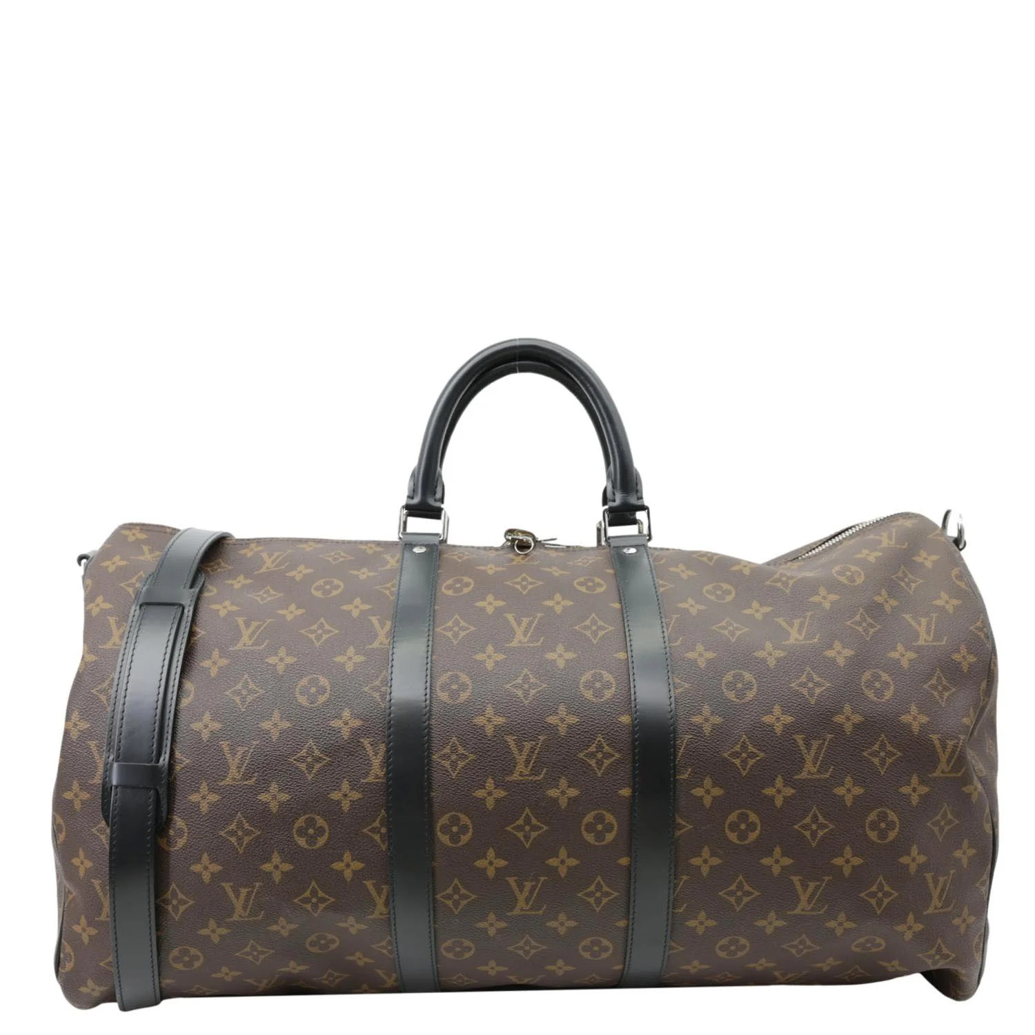 Pre-Owned Louis Vuitton Keepall 55 Bandouliere Monogram Canvas Travel Bag Black | Walmart (US)