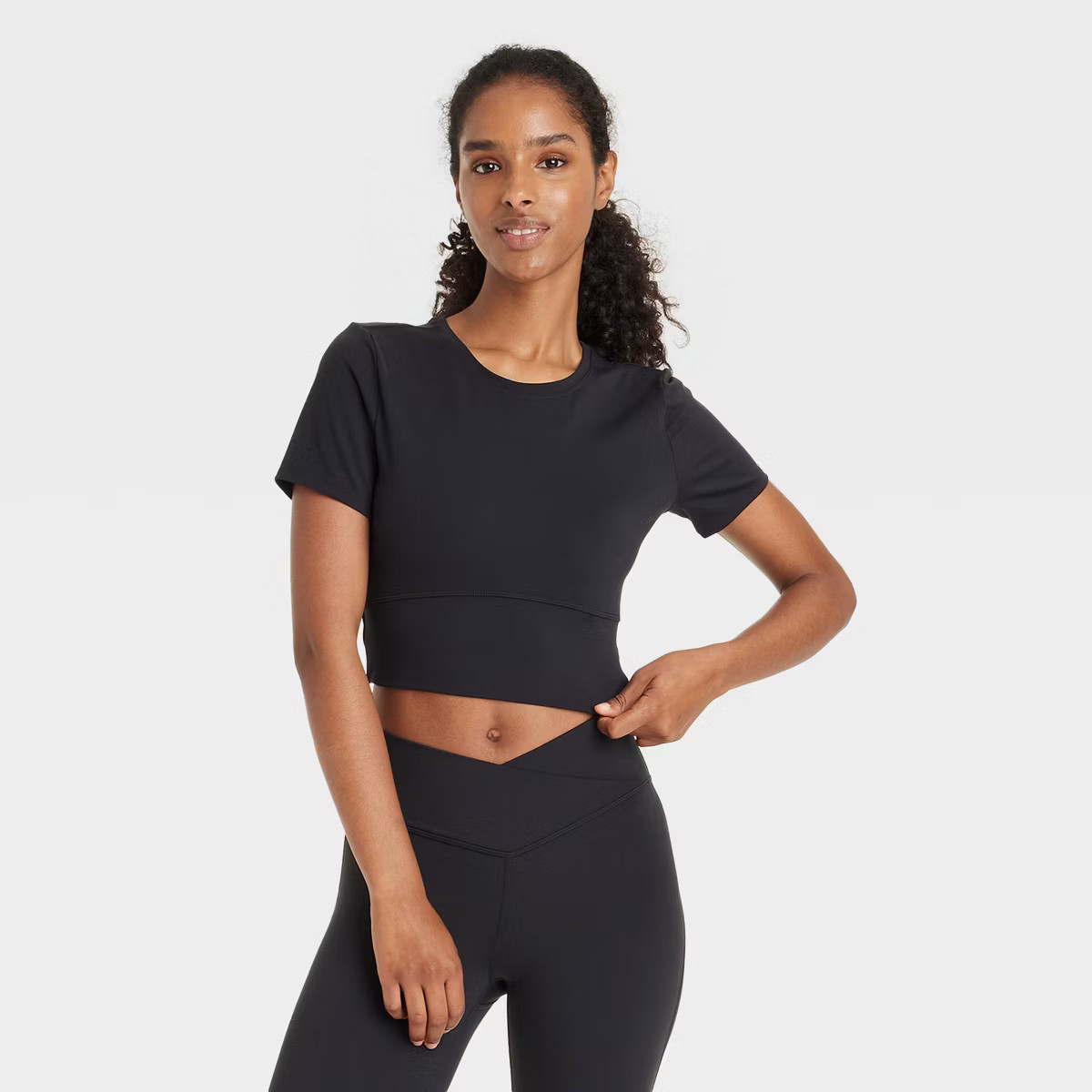 Women's Cropped Short Sleeve Shirt - JoyLab™ | Target