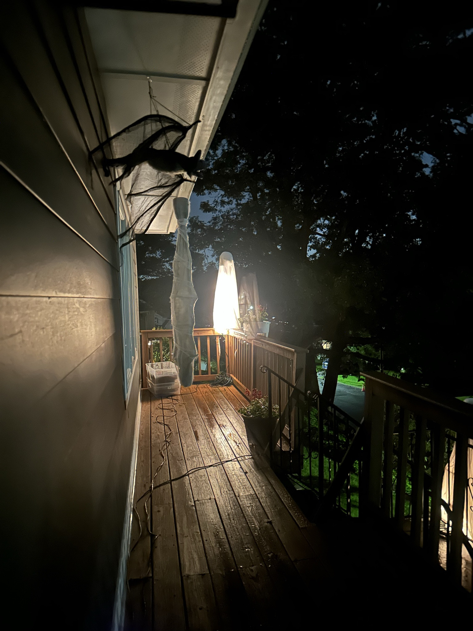 A look at the spooky decorations at night. The older I get, the more I love Halloween decor!

#LTKFamily #LTKSeasonal #LTKHome