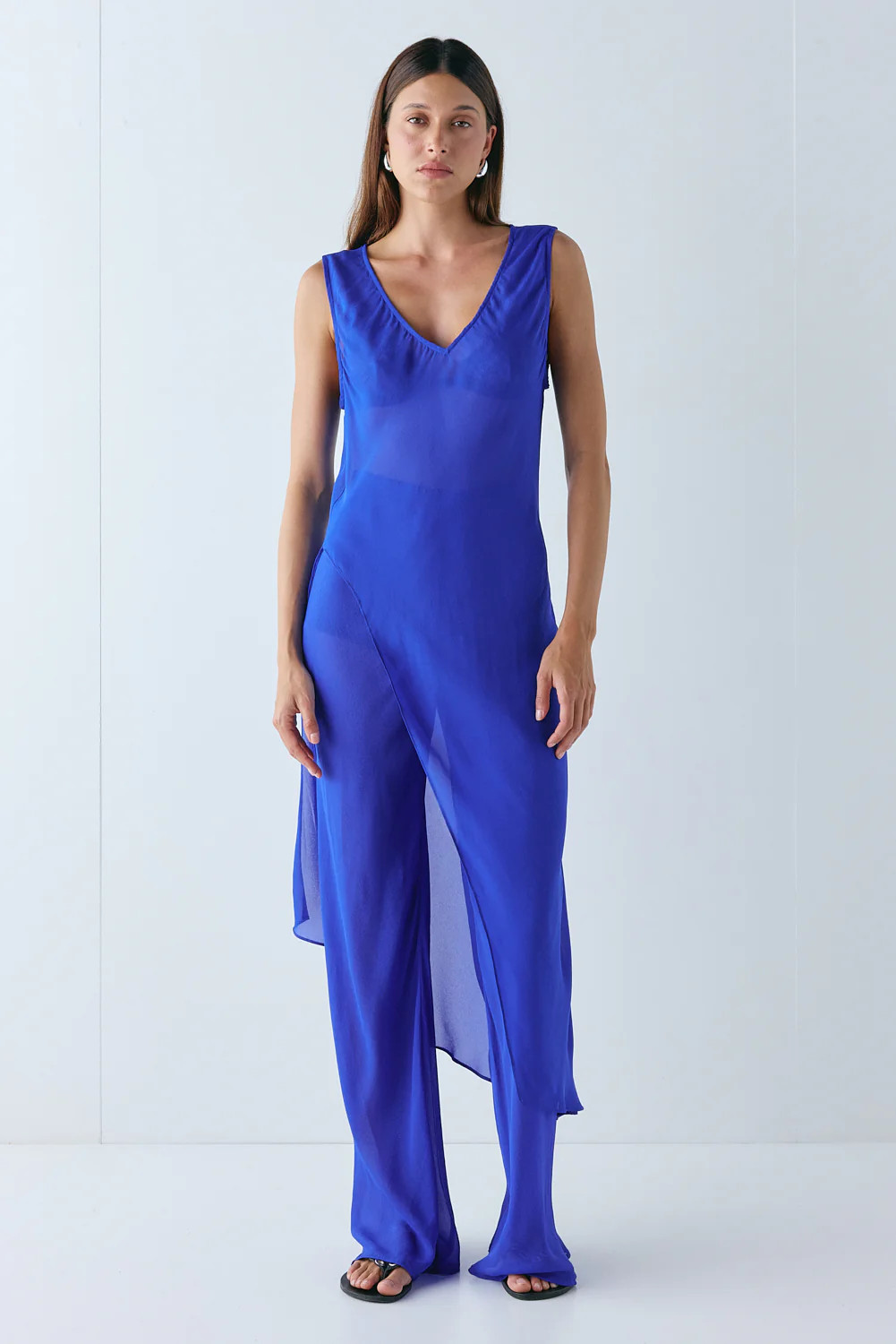 Gaia Sheer Top Cobalt | VRG Grl