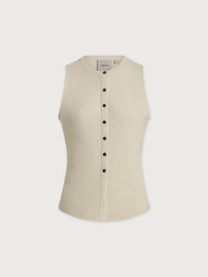 Latia Button Through Tank Top | Varley US, Birch / XS | Varley US