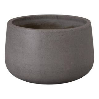 25.5 in. L x 16.5 in. H Gray Terrazzo Round Planter | The Home Depot