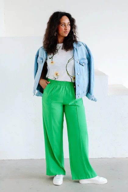 Pretty With Purpose Green Wide Leg Pant | The Willow Tree