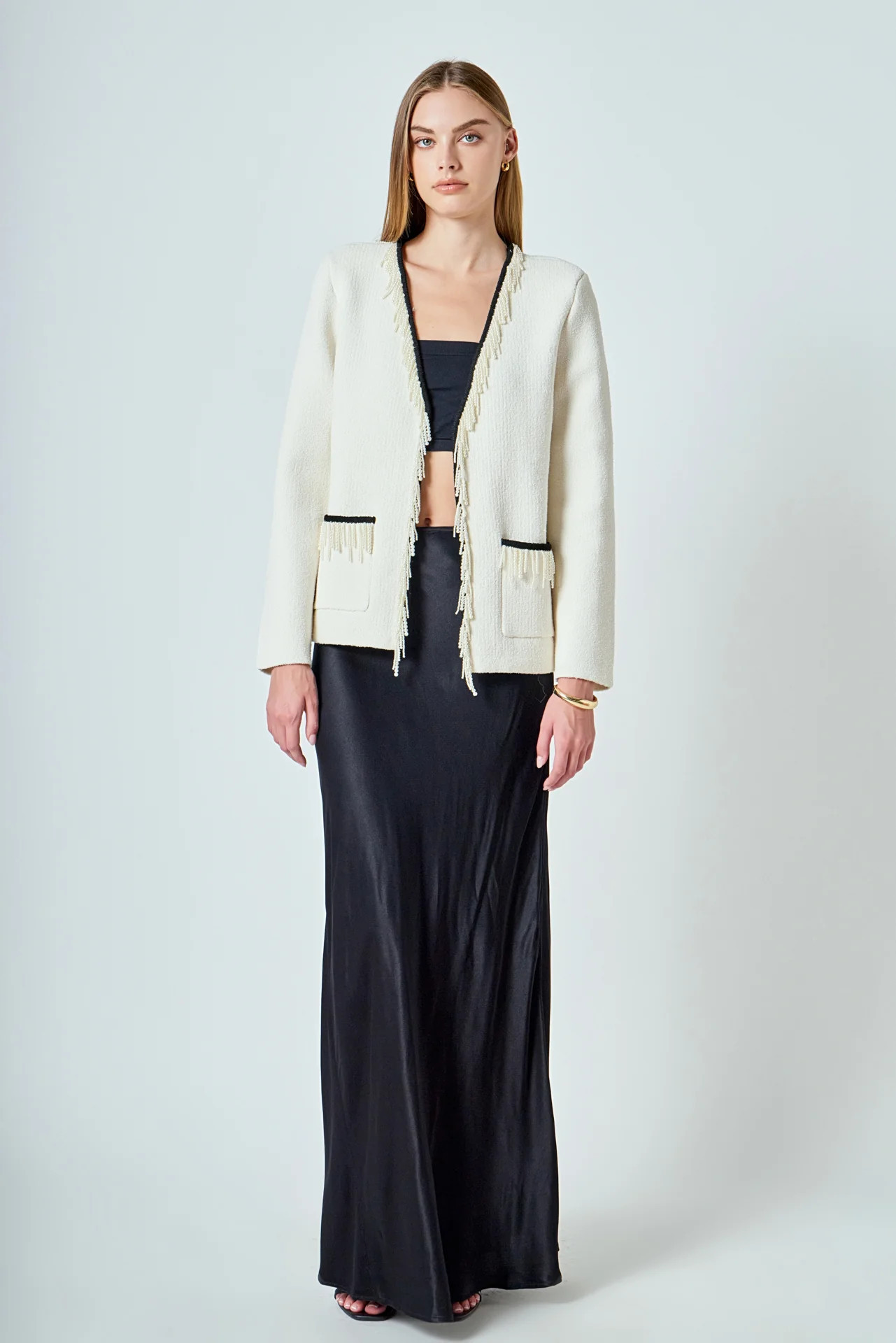 Pearl Trim Knit Cardigan | Endless Rose