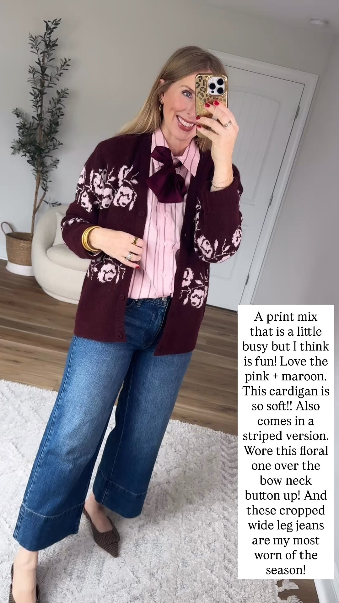 Walmart outfit, Walmart try on, print mix outfit, floral cardigan, free assembly

#LTKootd