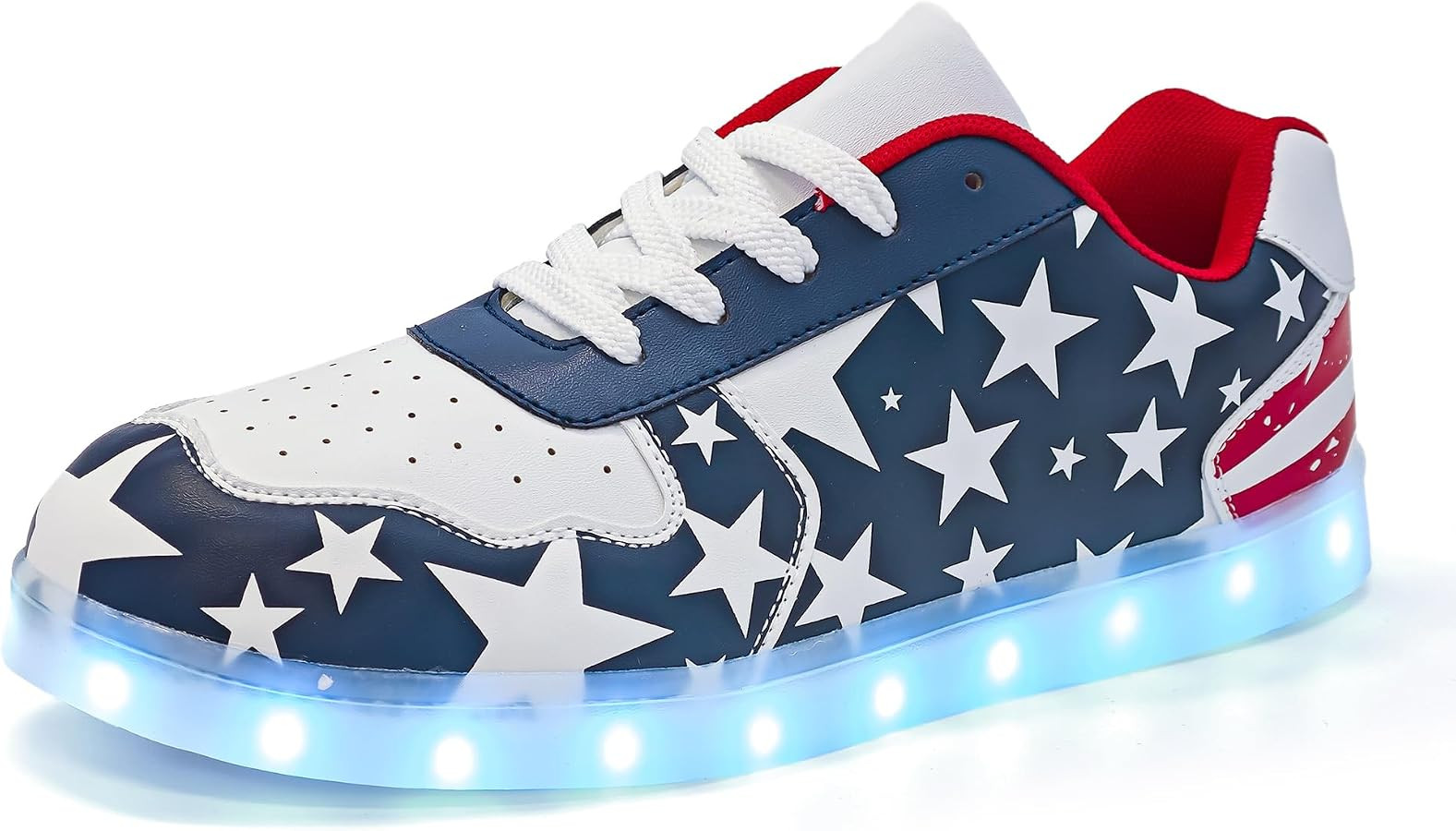 Wooowyet Men LED Light Up Shoes for Women High Top Lights Sneakers Glowing Neon Luminous Sequin F... | Amazon (US)