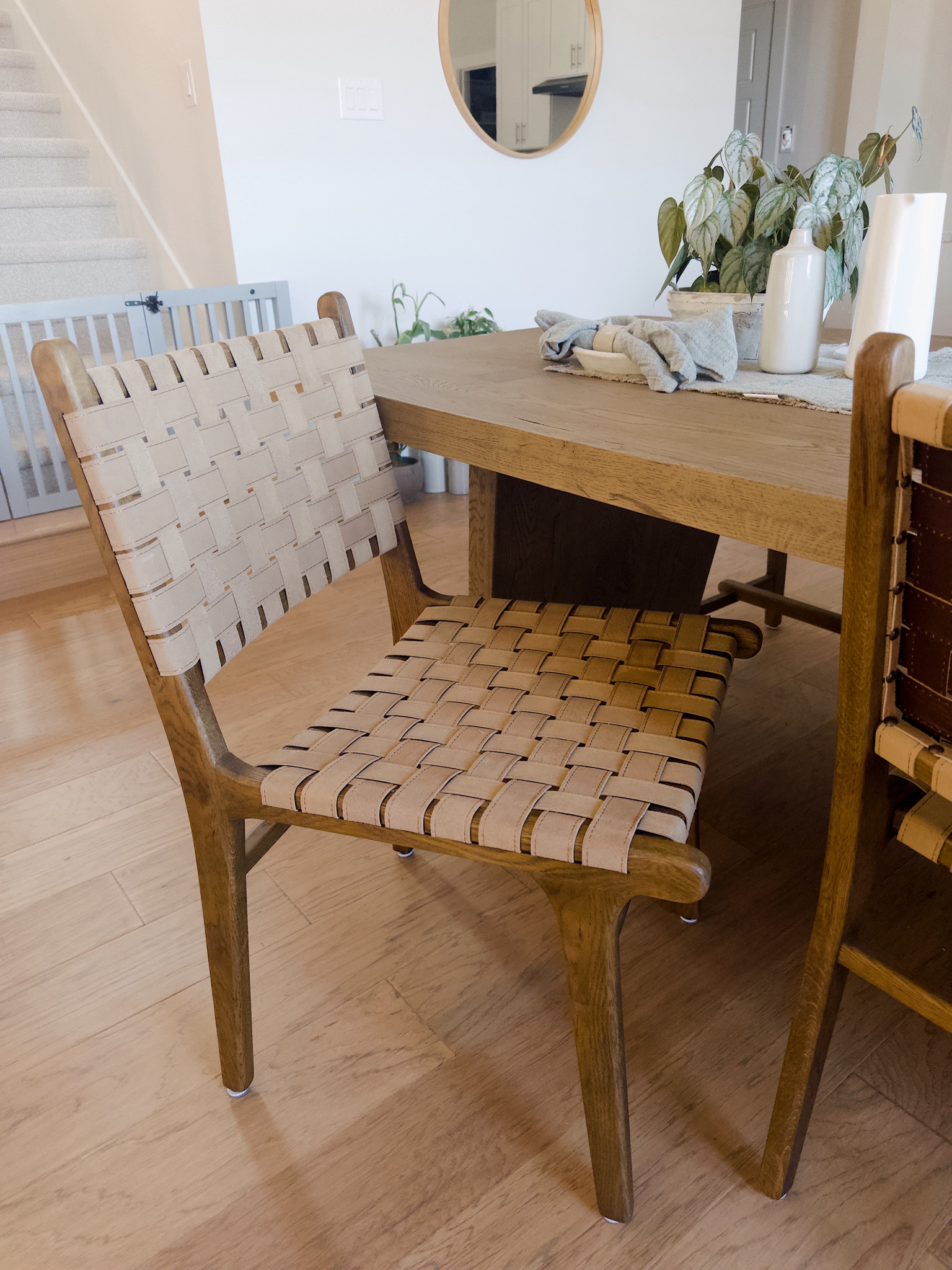 The perfect dining chair, a little oversized with beautiful suede material in a warm light brown. This is the Henry chair from Arhaus in brown.

#LTKhome #LTKsalealert #LTKSpringSale