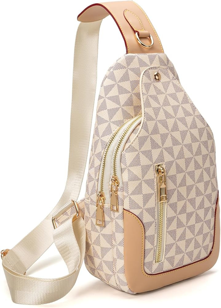 Fanny Pack Crossbody Bags for Women, Sling Bag for Women Small Belt Chest Bum Bag Checkered fanny... | Amazon (US)