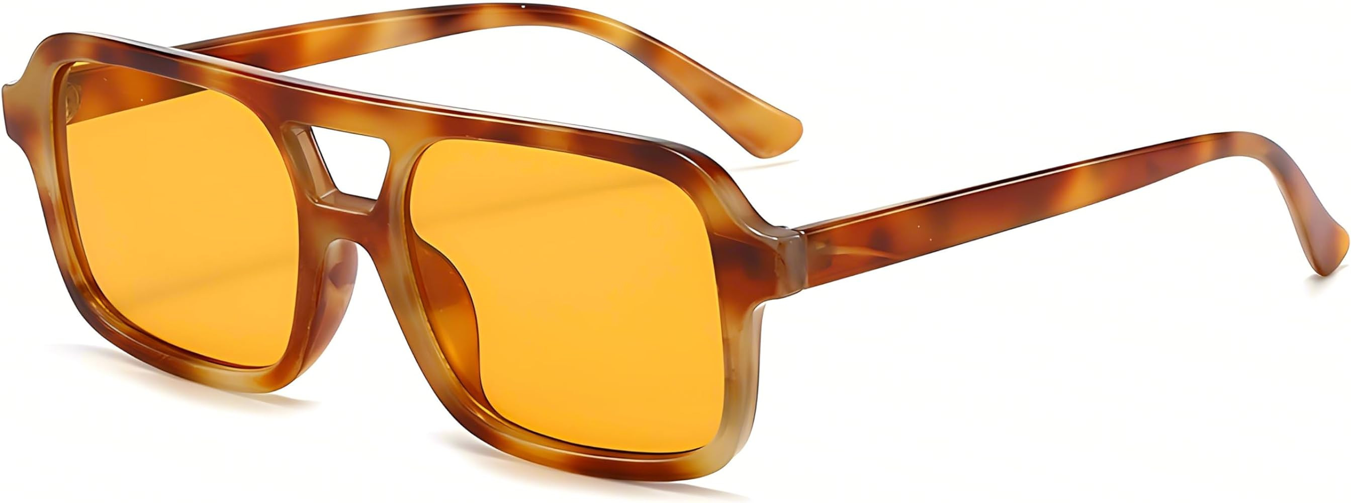 Kursan Retro Square Aviator Sunglasses for Women Men Vintage Trendy Rectangle 70s Sun Glasses | Amazon (US)