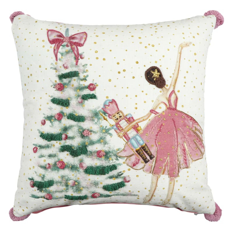 Pink Ballerina Nutcracker Throw Pillow, 20" | At Home