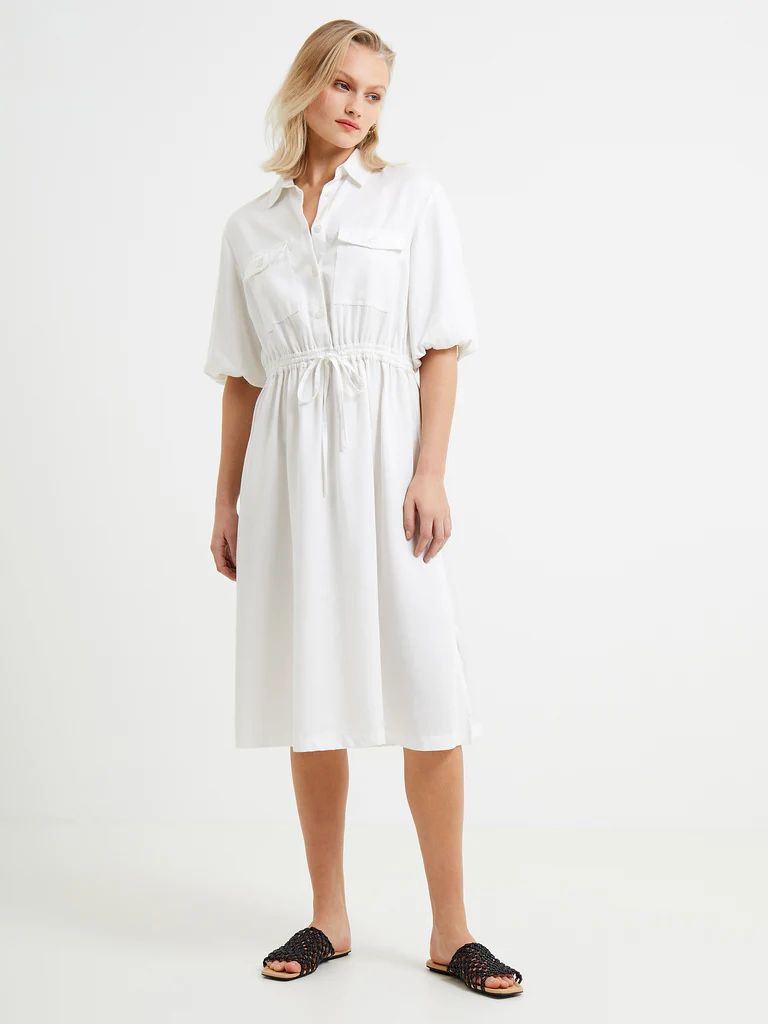 Elkie Twill Drawstring Shirt Dress | French Connection (UK)