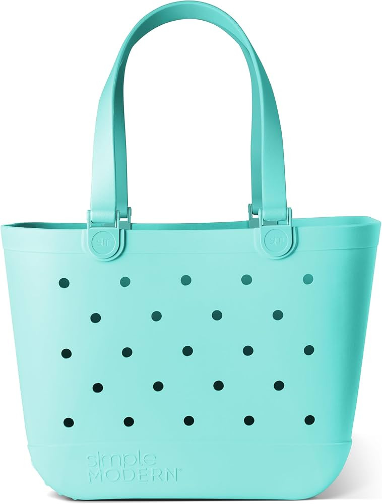 Simple Modern Beach Bag Rubber Tote | Waterproof Extra-Large Tote Bag with Zipper Pocket for Beac... | Amazon (US)