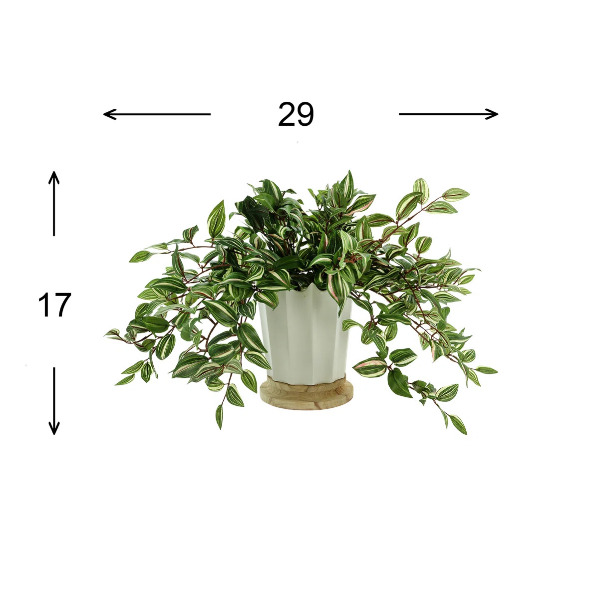 Nugent Faux Tradescantia Plant in Ceramic Vase | Perigold