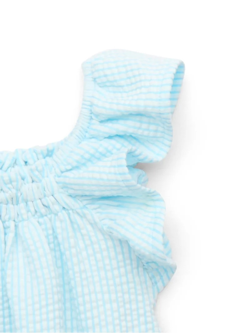 Garanimals Baby Girl Seersucker Flutter Ruffle Top, Sizes 0-24 Months | Walmart (US)