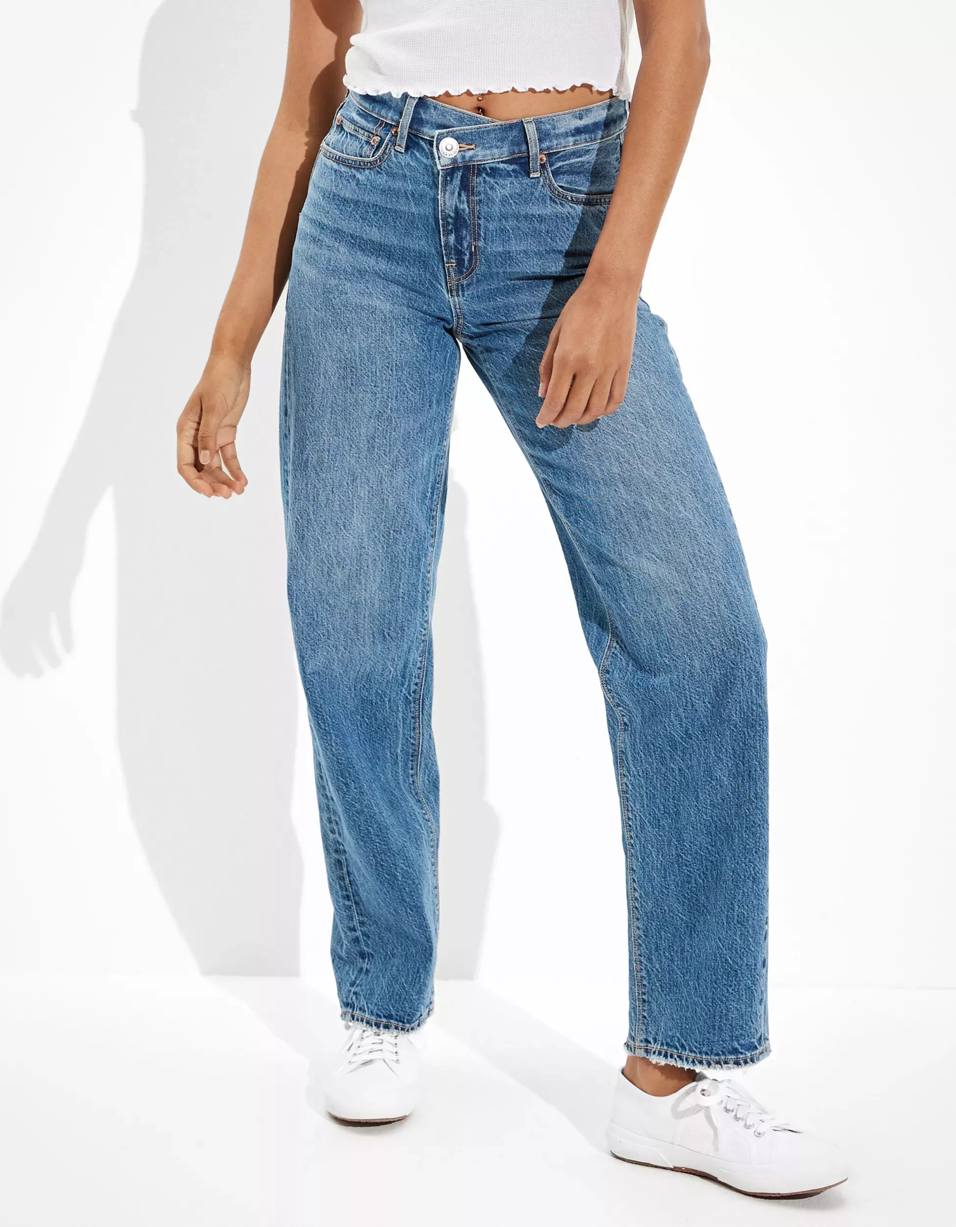 ae crossover baggy mom jean