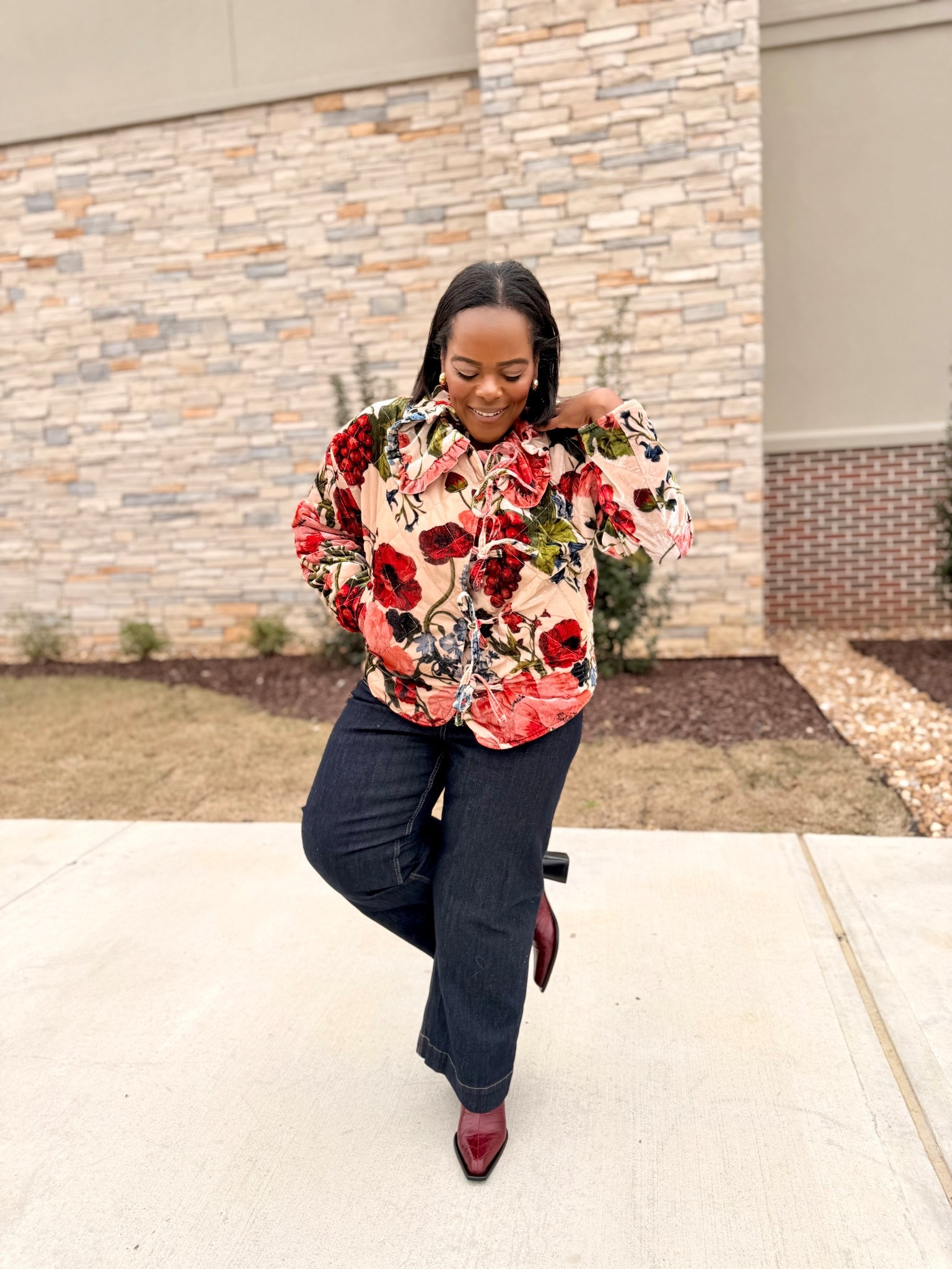 This quilted jacket from Anthropologie is super soft and on sale!! Wearing the size medium. Comes in two other solid colors. 

#LTKMidsize #LTKFindsUnder100 #LTKSaleAlert
