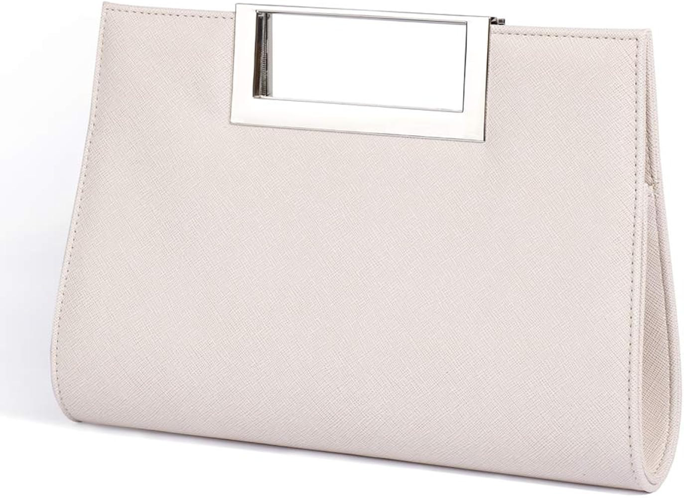 WALLYN'S Clutch Purse for Women PU Leather/Straw Evening Party Metal Grip Cut it out Handbag with... | Amazon (US)