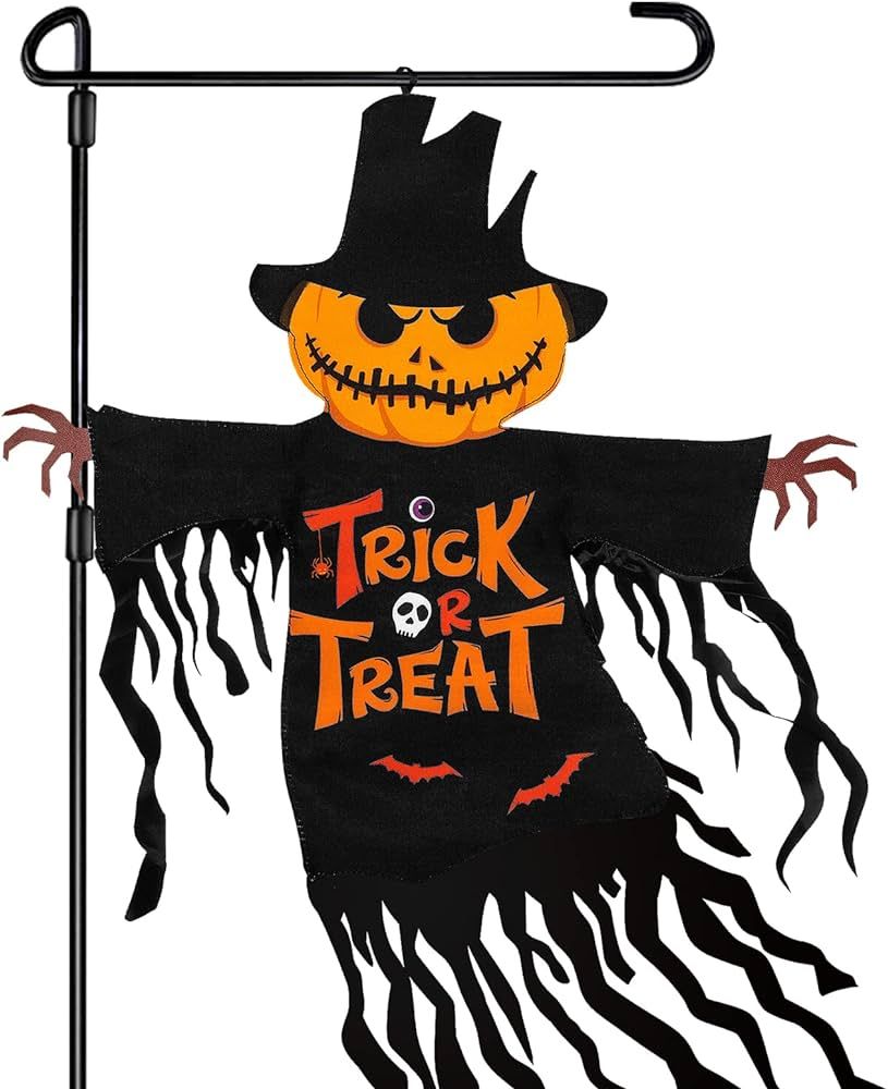 Halloween Garden Flag Outdoor Decorations for Outside Double-Sided Printed, Pumpkin Ghost Winter ... | Amazon (US)