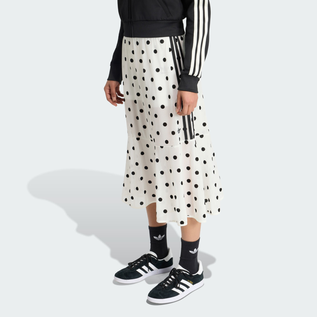 adidas SHEER POLKA DOTS SKIRT White S - Womens Originals Skirts & Dresses | adidas (US)