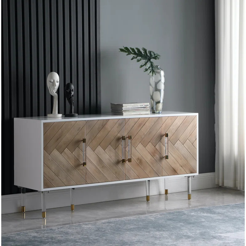 Bernathy 64" Wide 1 Drawer Birch Wood Buffet Table | Wayfair North America