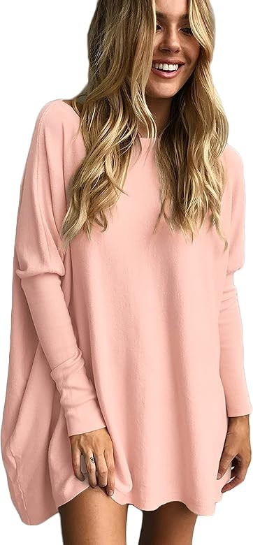 LIYOHON Women's Tunic Tops for Leggings Plain Oversized Shirts Batwing Long Sleeve Fall Loose Fit... | Amazon (US)