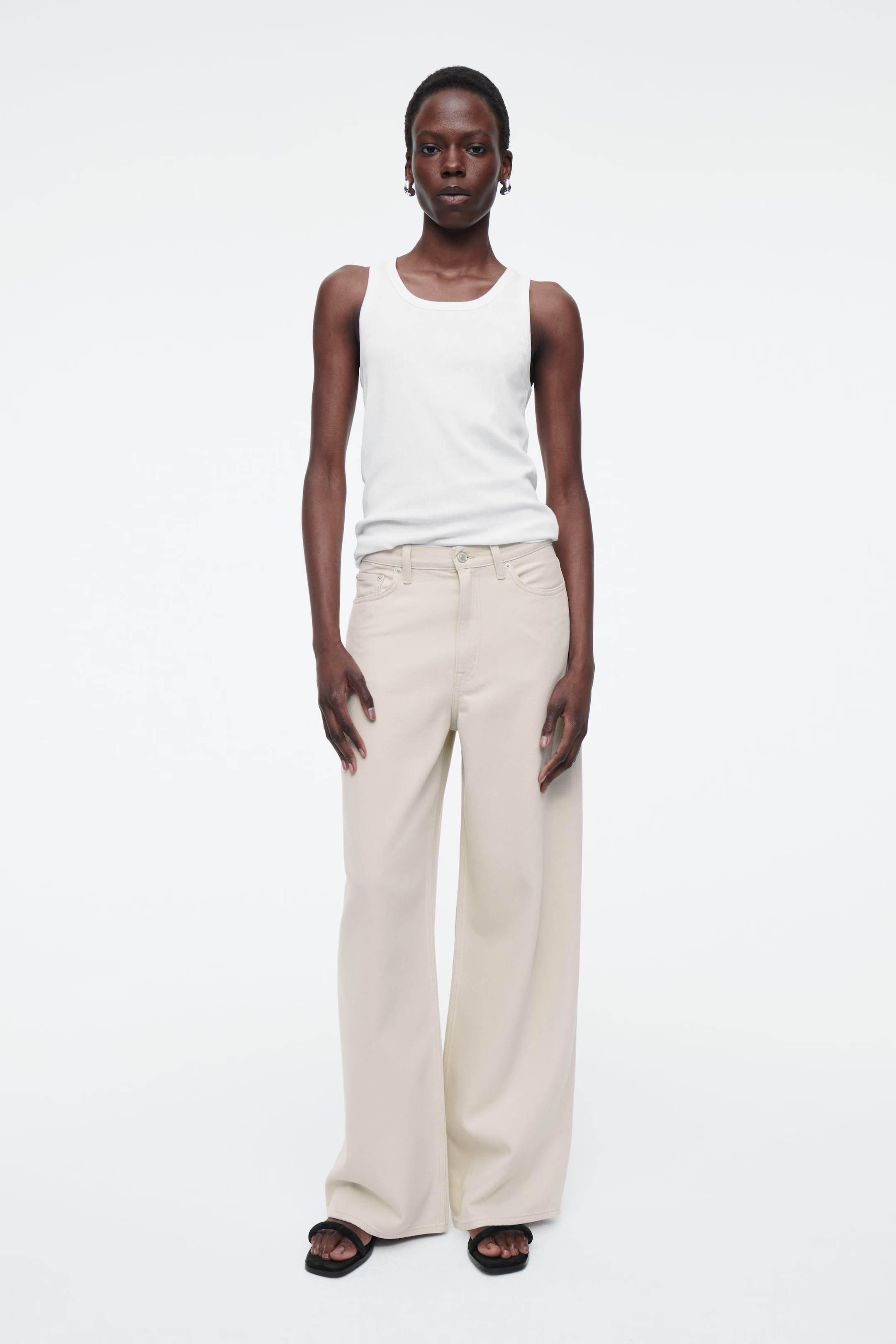 RIBBED TANK TOP - WHITE | COS (EU)