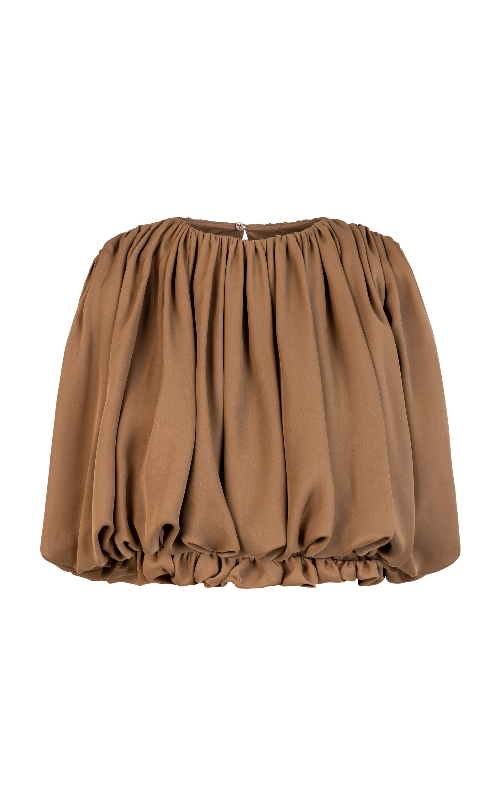 Heirlome - Penelope Draped Silk Top - Tan - XS - Moda Operandi | Moda Operandi (Global)