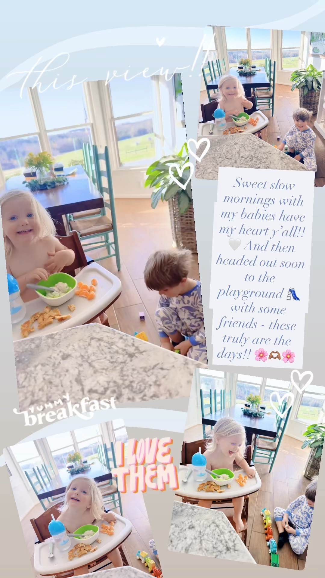 Sweet slow mornings with my babies have my heart y’all!! 🤍 And then headed out soon to the playground 🛝 with some friends - these truly are the days!! 🌸🫶🏽🌸