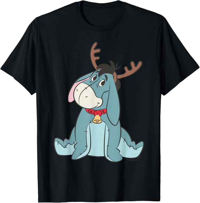 Disney Eeyore Christmas Reindeer Winnie The Pooh Holiday T-Shirt | Amazon (US)