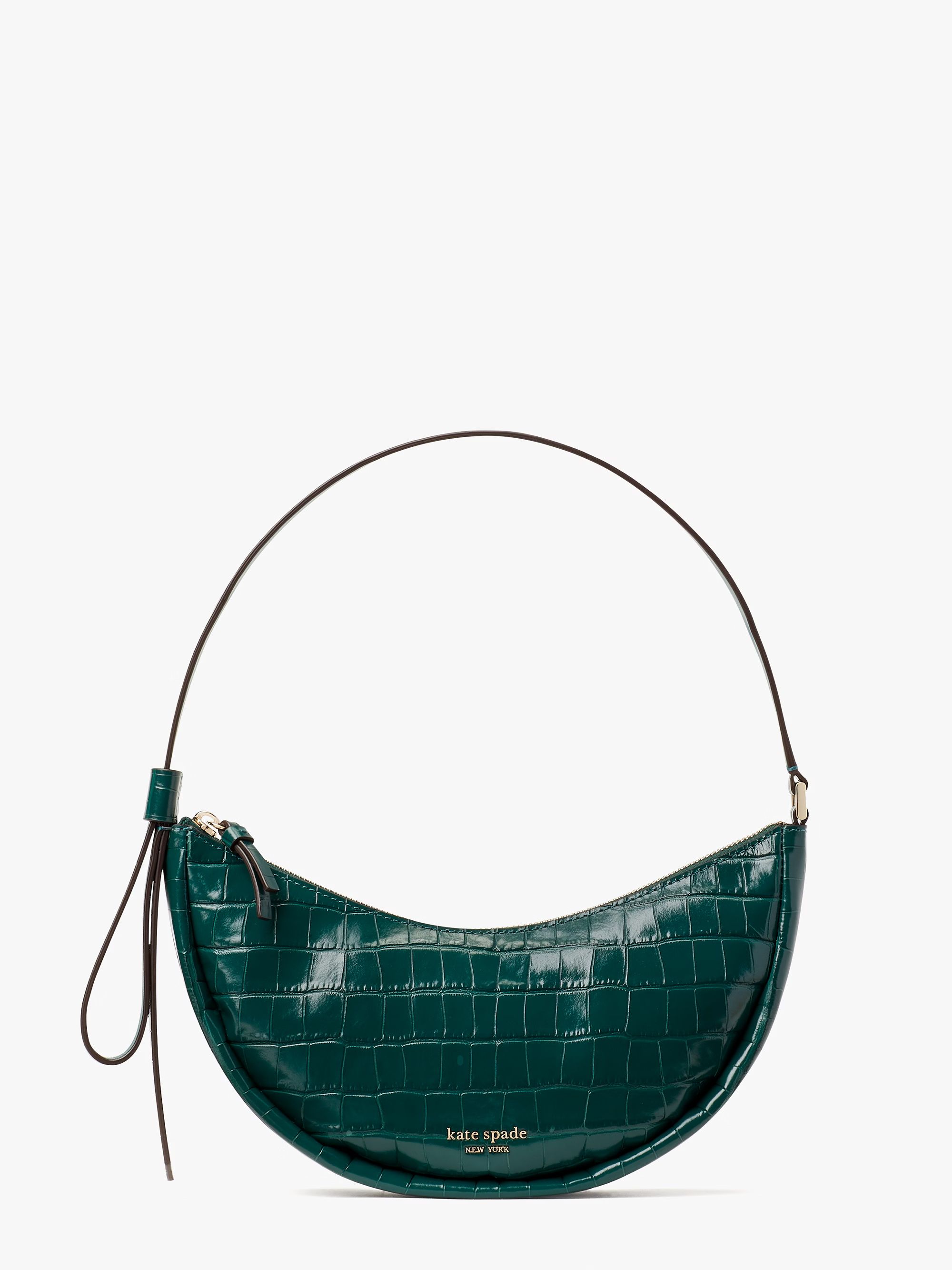 smile croc-embossed leather small shoulder bag | Kate Spade (US)