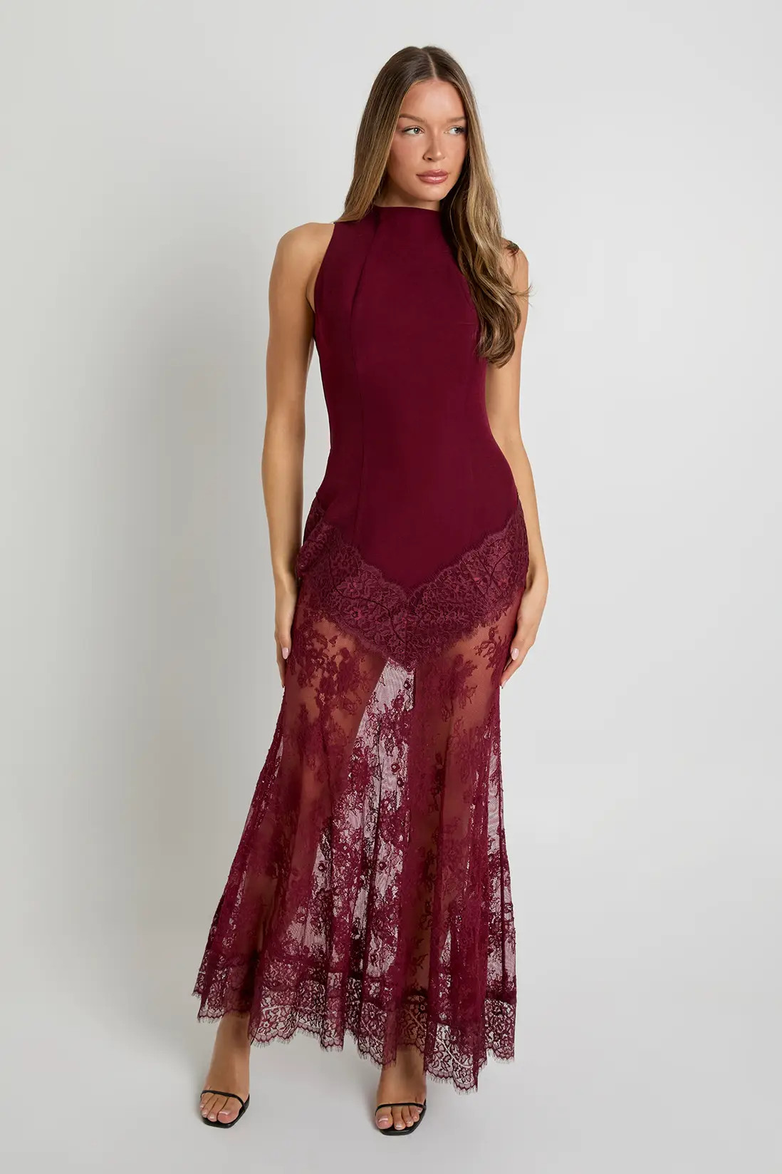 boohoo Lace Hem Maxi Dress | PrettyLittleThing US