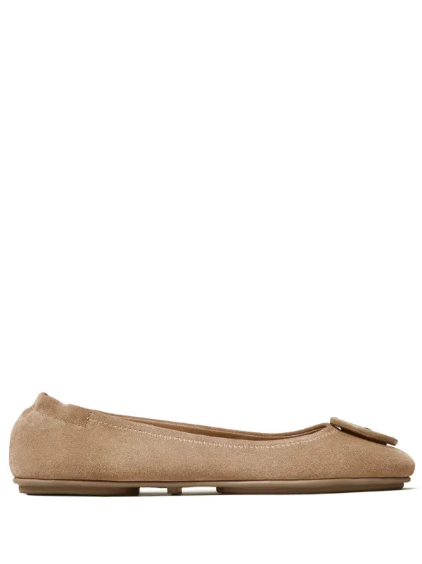 Tory Burch Minnie Ballerina Shoes | Brown | FARFETCH | Farfetch Global