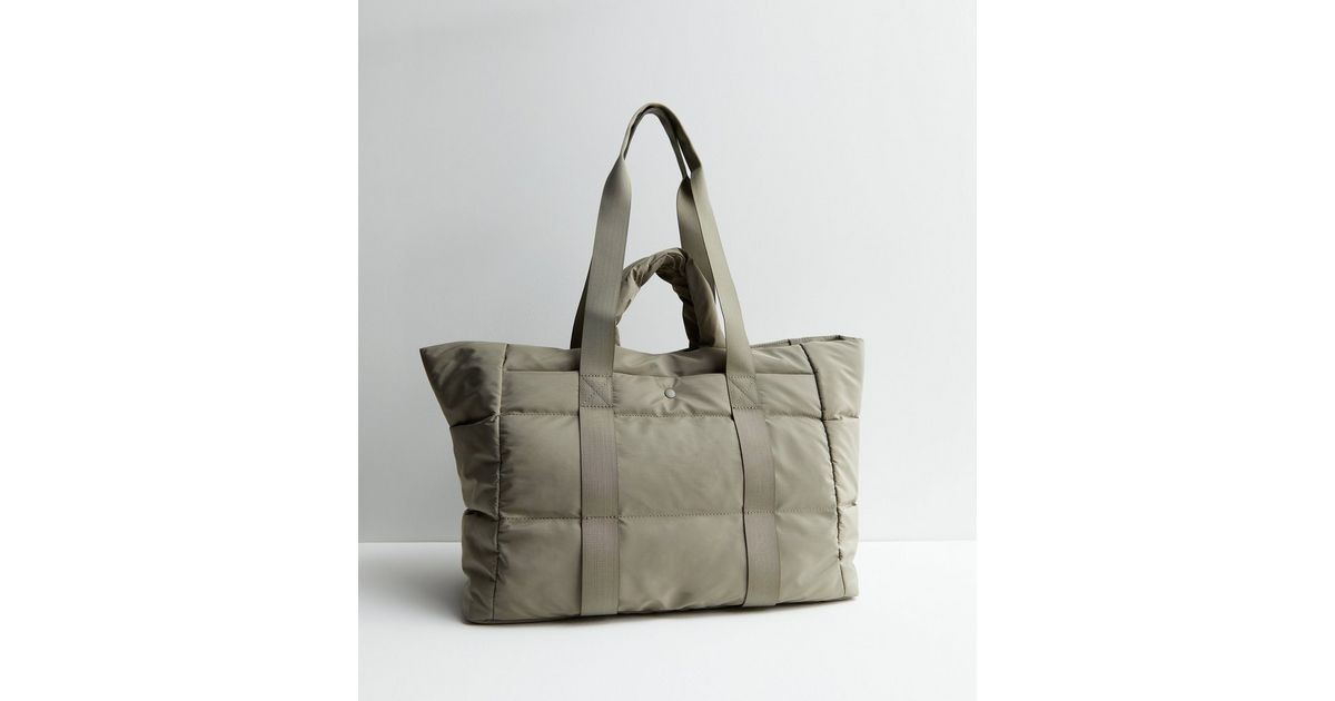 Olive Padded Sporty Tote Bag | New Look | New Look (UK)