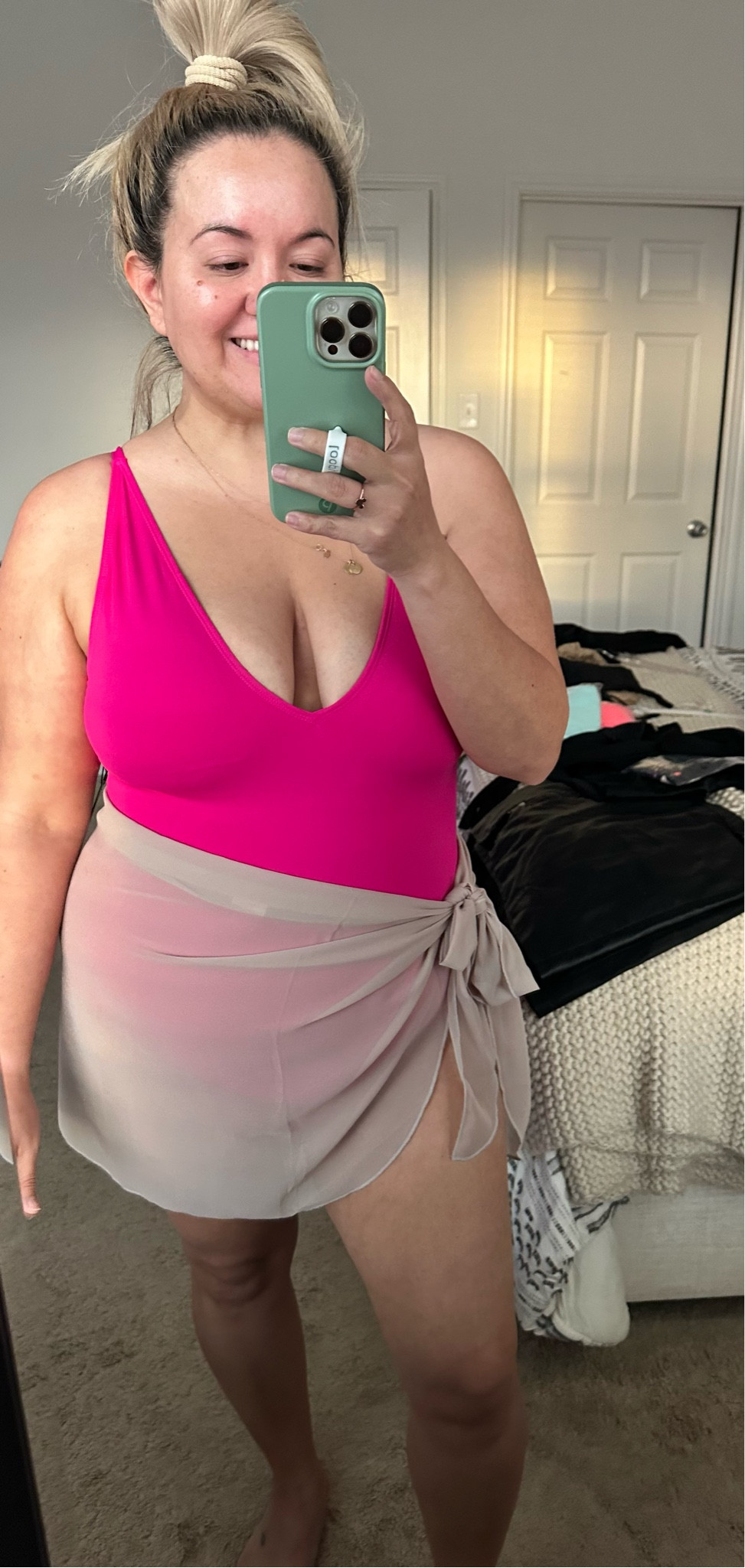 This is the plungy swim suit in short! For reference I’m 5”2. Short is perfect! 

#LTKswim #LTKSeasonal #LTKunder100