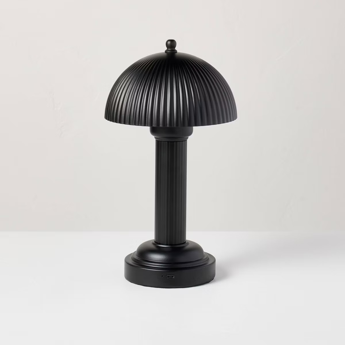 11.5" Fluted Metal Rechargeable Library Table Lamp (Includes LED Light Bulb) - Hearth & Hand™ w... | Target