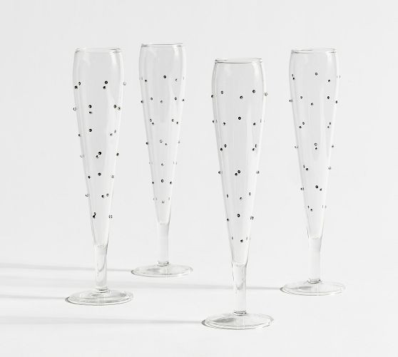 Confetti Celebration Flutes - Set of 4 | Pottery Barn (US)