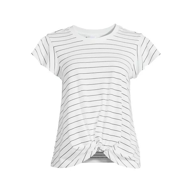 Time and Tru Women's Twist Top with Short Sleeves | Walmart (US)