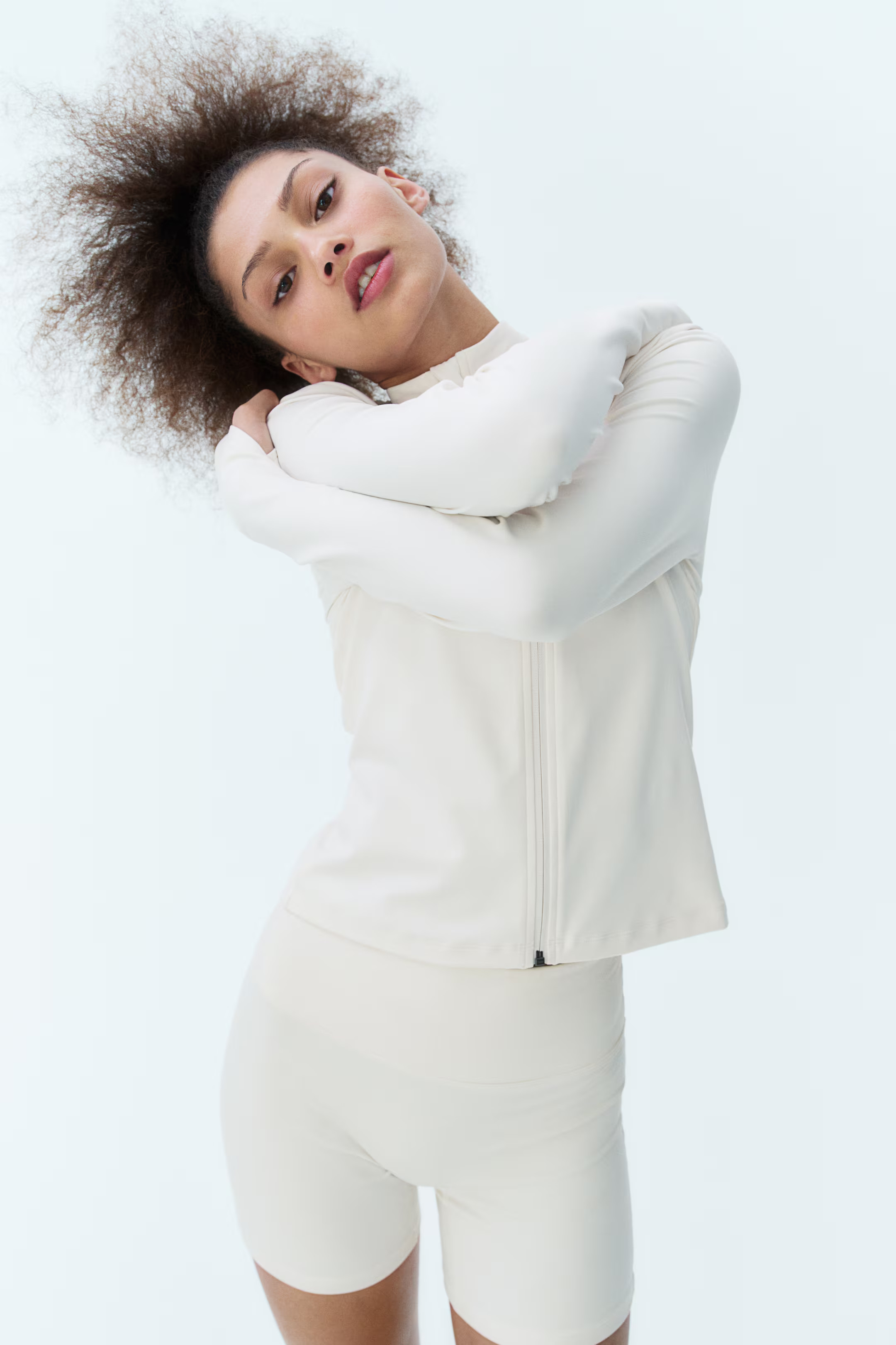 Activewear Jacket in SoftMove™ - White - Ladies | H&M US | H&M (US + CA)