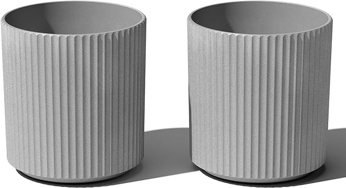 Veradek Demi Series Round Planter for Porch, Patio, Backyard | Durable Plastic-Concrete Material ... | Amazon (US)