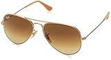 Ray-Ban RB3025 Classic Aviator Sunglasses, Matte Gold/Brown Gradient, 55 mm | Amazon (US)
