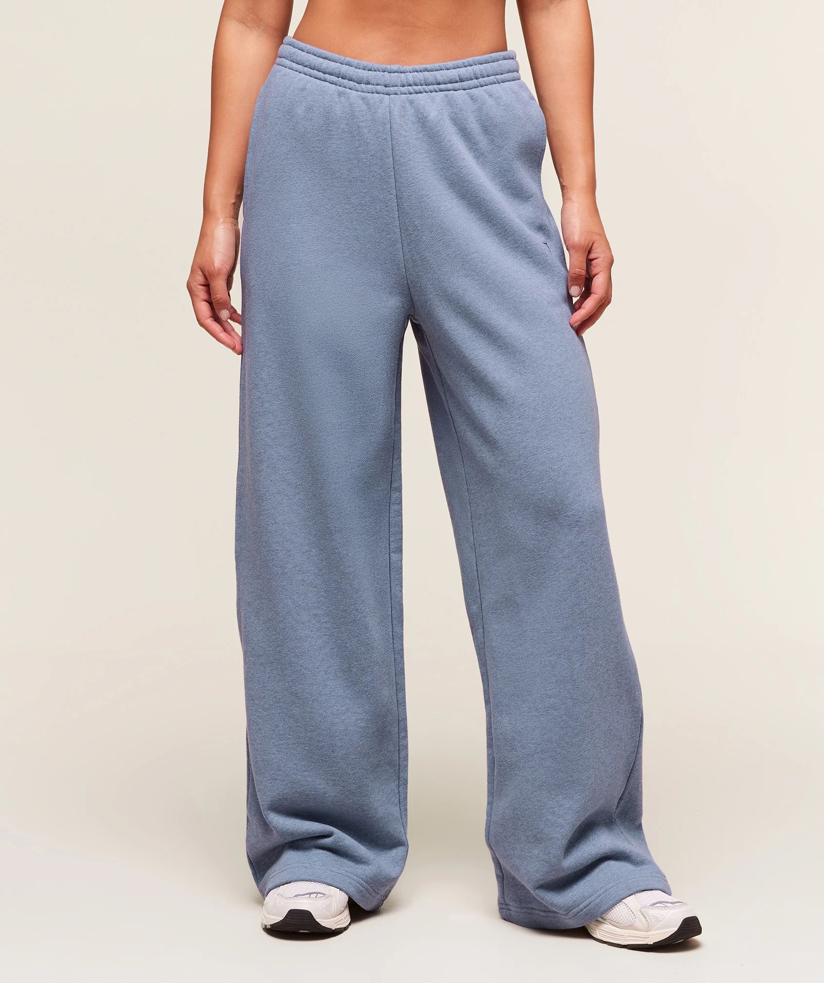 Gymshark Rest Day Sweats 2.0 Wide Leg Jogger - Worn Blue Marl | Gymshark US