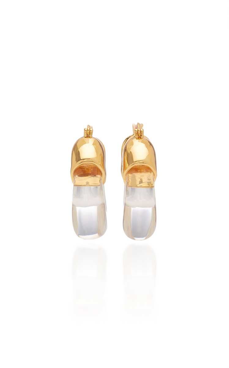 Clear Organic Acrylic Hoop Earrings | Moda Operandi (Global)