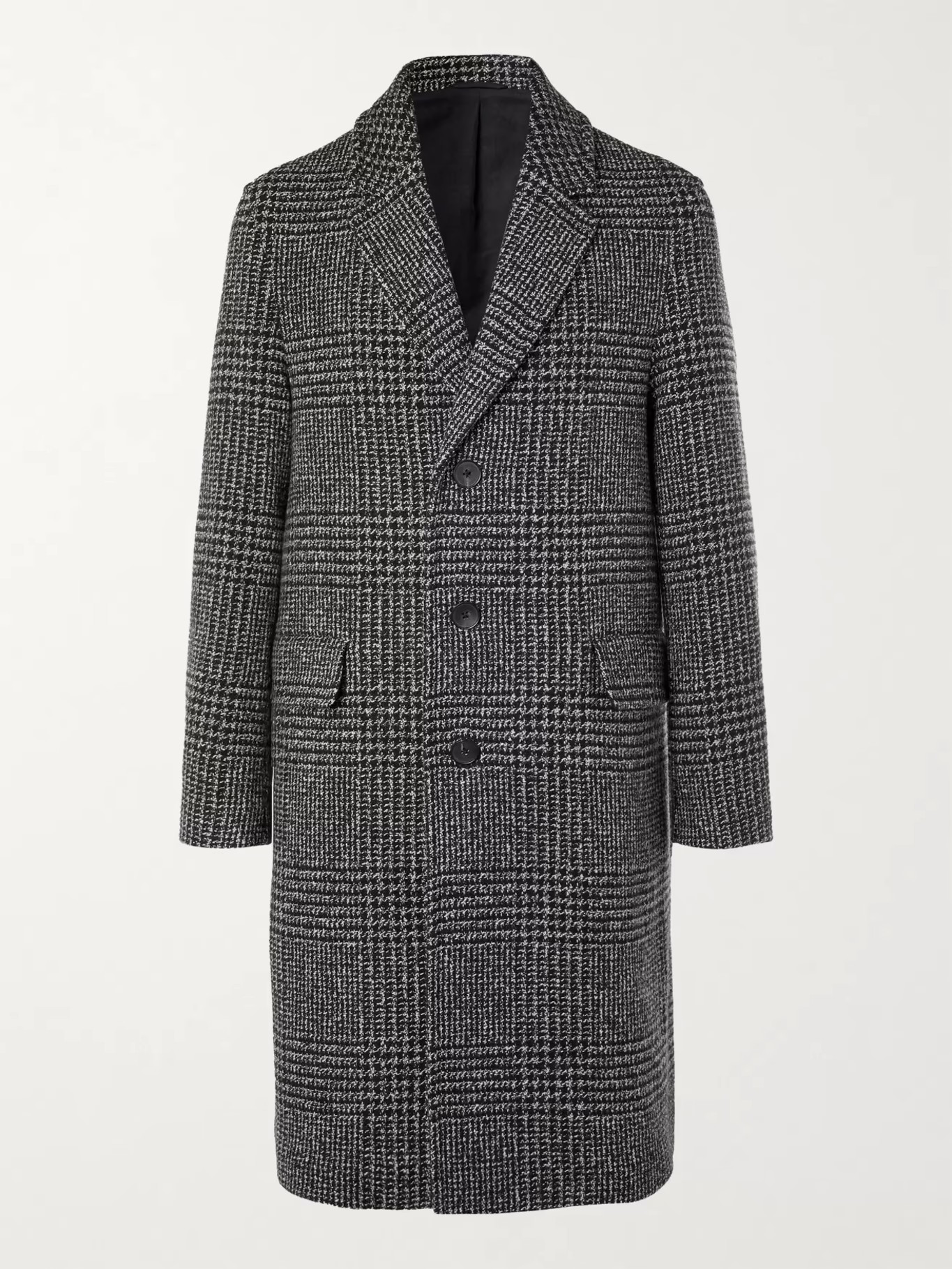 Black Prince of Wales Checked Virgin Wool-Blend Overcoat | MR P. | MR PORTER | Mr Porter (US & CA)