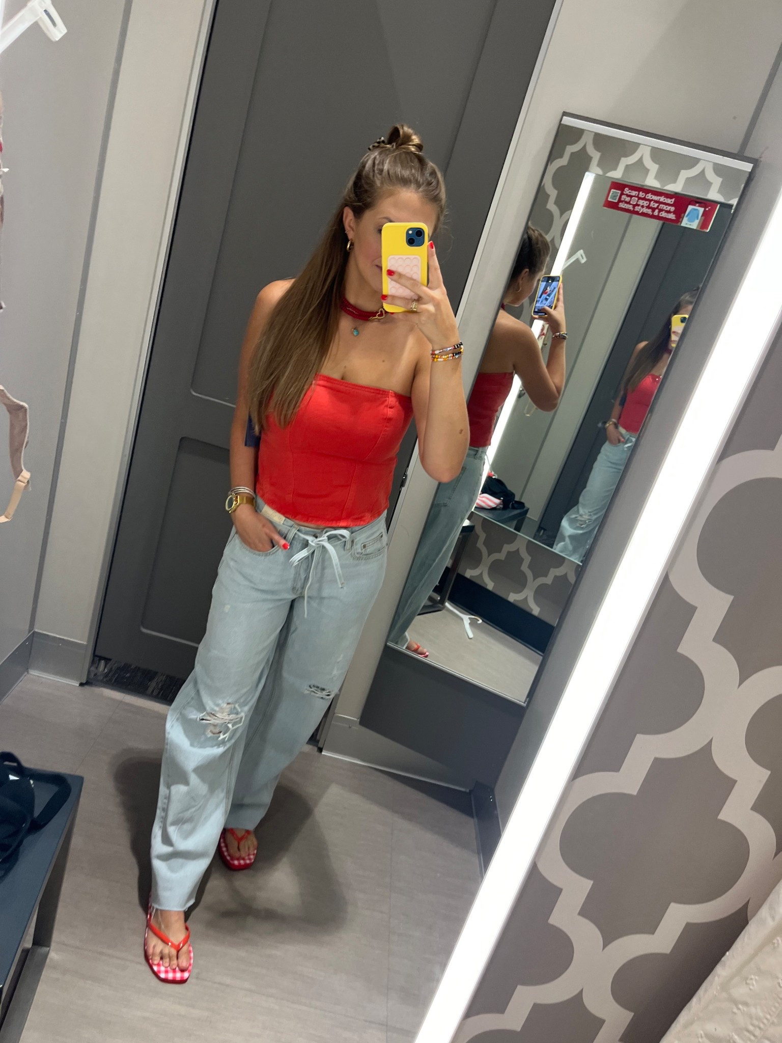 4th of July outfit options 
Target red denim corset top: medium
These jeans are so fun! Baggy and soft with the bow detail. So precious. Size 4 

#LTKStyleTip #LTKSeasonal #LTKSaleAlert