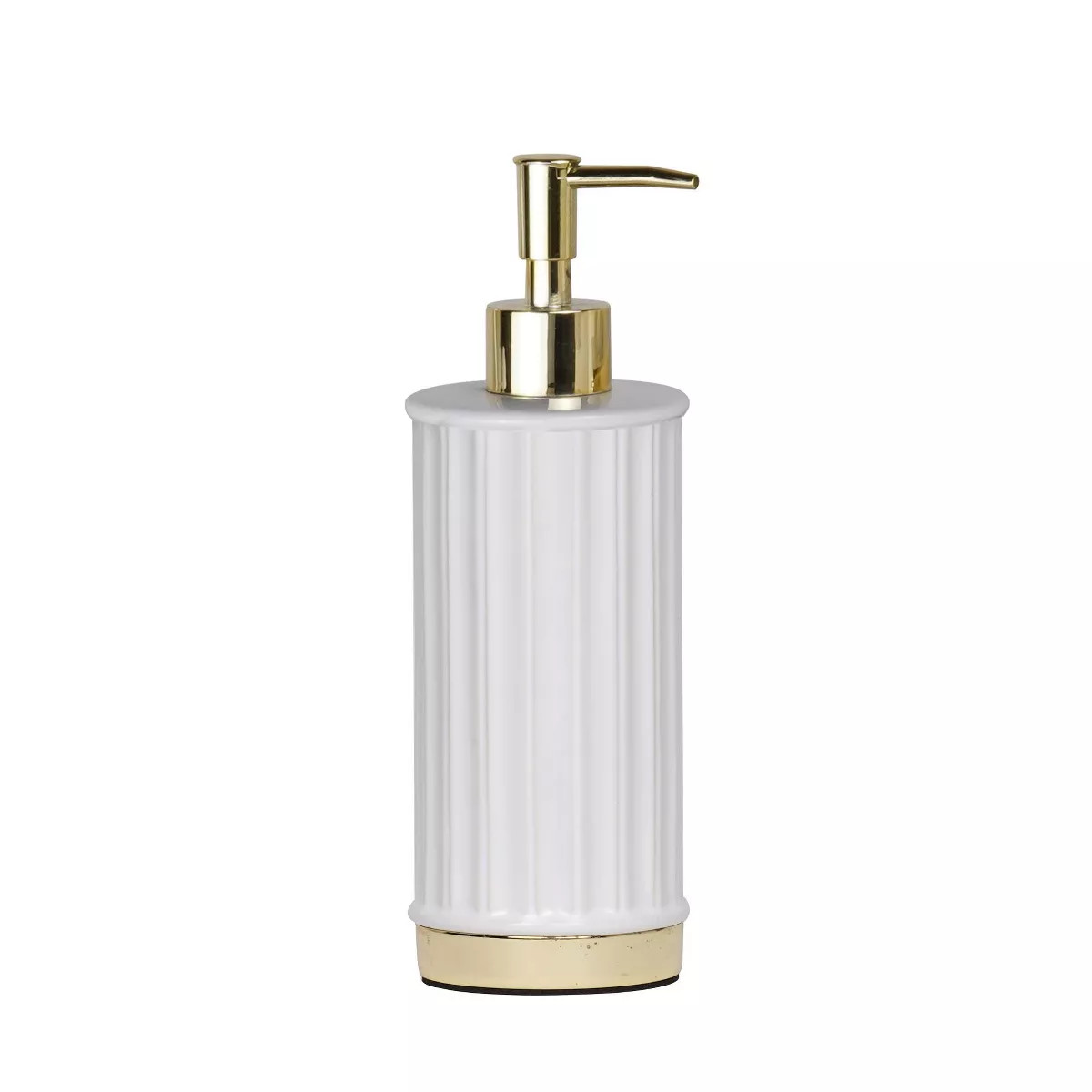 Panache Lotion and Soap Dispenser - Nu Steel: Resin, 8" Height, Spot Clean, 6 oz Volume, Bathroom... | Target
