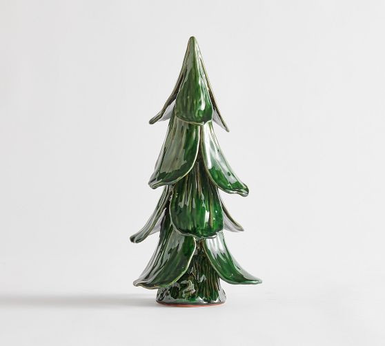 Ceramic Green Glossy Tree | Pottery Barn (US)