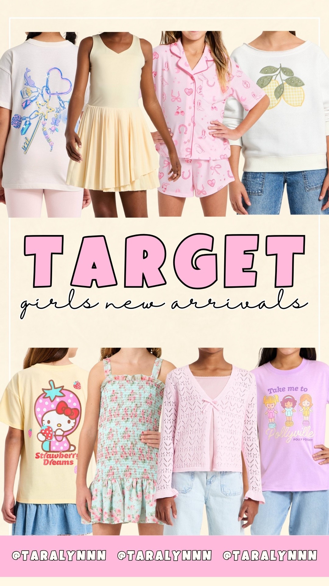 Target Girls New Arrivals for Spring 🌸

#target #girls #kidsclothing #targetclothing #newarrivals #spring #pollypocket #hellokitty #dress #pajamas 

#LTKKids #LTKFindsUnder100 #LTKFindsUnder50