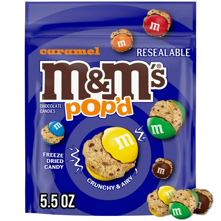 M&M's Pop'd Caramel Chocolate Crunchy Candy - 5.5 oz Resealable Bag | Walmart (US)